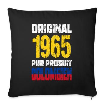 60th Birthday - Original - 1965 - Colombian - Sofa pillowcase 17,3'' x 17,3'' (45 x 45 cm) - black - Front
