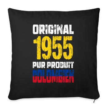 70th Anniversary - Original - 1955 - Colombian - Sofa pillowcase 17,3'' x 17,3'' (45 x 45 cm) - black - Front