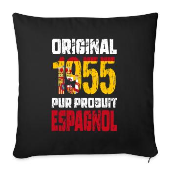 70th Anniversary - Original - 1955 - Spanish - Sofa pillowcase 17,3'' x 17,3'' (45 x 45 cm) - black - Front
