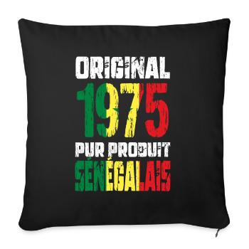 50th Anniversary - Original 1975 - Senegalese - Sofa pillowcase 17,3'' x 17,3'' (45 x 45 cm) - black - Front