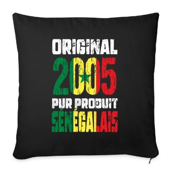 20th Anniversary - Original 2005 - Senegalese - Sofa pillowcase 17,3'' x 17,3'' (45 x 45 cm) - black - Front