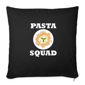Pasta Squad Spaghetti Ironic Saying Noodles - Sofa pillowcase 17,3'' x 17,3'' (45 x 45 cm) - black - Front
