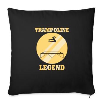 Trampoline Legend Bouncing Hobby Jumping - Sofa pillowcase 17,3'' x 17,3'' (45 x 45 cm) - black - Front