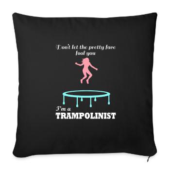 Pull pour trampoline Ironic Saying Hobby - Housse de coussin décorative 45 x 45 cm - noir - Devant