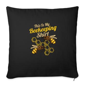 Beekeeping Hobby Nature Bee Keeper - Sofa pillowcase 17,3'' x 17,3'' (45 x 45 cm) - black - Front
