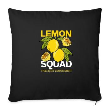 Jus de fruits d'été à la limonade - Housse de coussin décorative 45 x 45 cm - noir - Devant