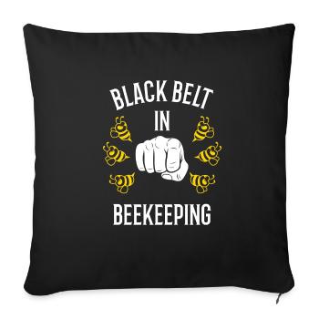 Citation ironique sur l'apiculture Beehive Nature - Housse de coussin décorative 45 x 45 cm - noir - Devant