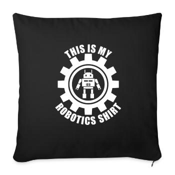 Ironic Quote Ingénieur mécanicien en robotique - Housse de coussin décorative 45 x 45 cm - noir - Devant