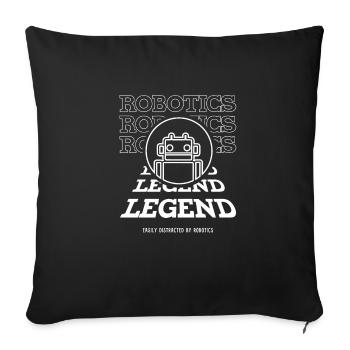 Robotik-Legende Nette Robotertechnik - Sofakissenbezug 45 x 45 cm - Schwarz - Vorne