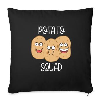 Potatoe Squad Vegetables Cute Potato Chef - Sofa pillowcase 17,3'' x 17,3'' (45 x 45 cm) - black - Front