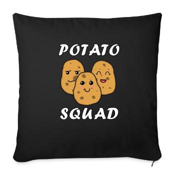 Potatoe Squad Team Vegetable Ironic Saying Hobby - Sofa pillowcase 17,3'' x 17,3'' (45 x 45 cm) - black - Front