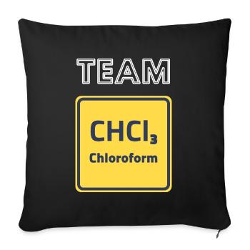 Ironie Horror Funny Chemiker Chemie Narkosemittel - Sofakissenbezug 45 x 45 cm - Schwarz - Vorne