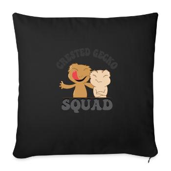 Haubengecko Squad Wildtiere Natureidechse - Sofakissenbezug 45 x 45 cm - Schwarz - Vorne