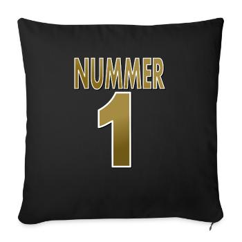 Number one number one number one gift - Sofa pillowcase 17,3'' x 17,3'' (45 x 45 cm) - black - Front