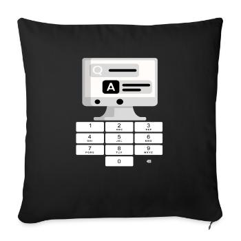 computerfreak Informatik Gamer Konsole Geschenk - Sofakissenbezug 45 x 45 cm - Schwarz - Vorne