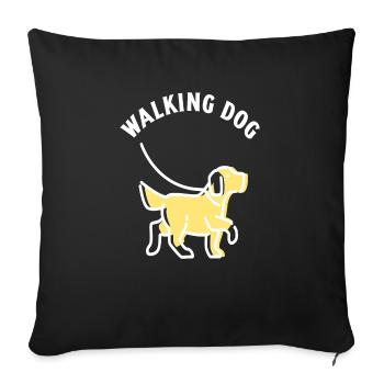 Walking Dog Dog sayings with dog Gassi go poison - Sofa pillowcase 17,3'' x 17,3'' (45 x 45 cm) - black - Front
