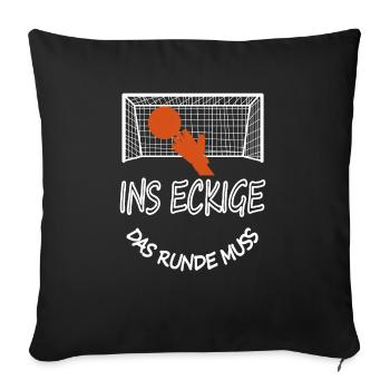 Torwart Tore schießen Fussball spielen Geschenk - Sofakissenbezug 45 x 45 cm - Schwarz - Vorne