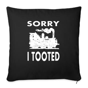 Paroles de conducteur de train Cadeau de conducteur de train de locomotive - Housse de coussin décorative 45 x 45 cm - noir - Devant