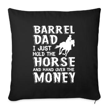 Horse Dad - Sofa pillowcase 17,3'' x 17,3'' (45 x 45 cm) - black - Front
