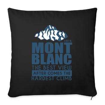 Bergsteigen Mont Blanc Wandern - Sofakissenbezug 45 x 45 cm - Schwarz - Vorne