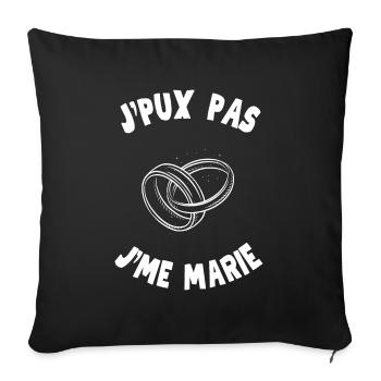 I Can't I Get Married Gift Bachelorette Party - Sofa pillowcase 17,3'' x 17,3'' (45 x 45 cm) - black - Front