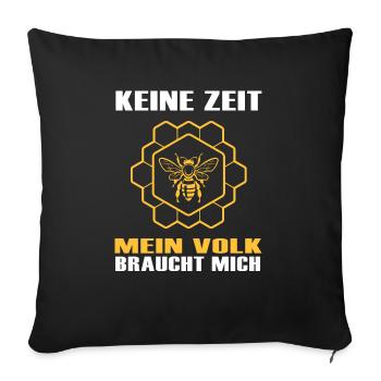 Hobbyimker Bienenvolk Imker liebt Honig-Biene - Sofakissenbezug 45 x 45 cm - Schwarz - Vorne