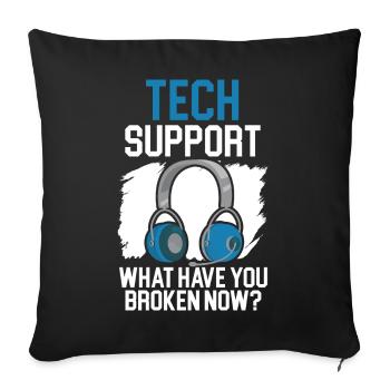 Wenn alles andere fehlschlägt Reboot Tech Support - Sofakissenbezug 45 x 45 cm - Schwarz - Vorne