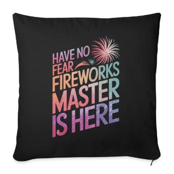 Pyrotechnie Feux d’artifice Pyrotechnie - Housse de coussin décorative 45 x 45 cm - noir - Devant
