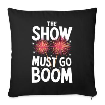 Pyrotechnie Feux d’artifice Pyrotechnie - Housse de coussin décorative 45 x 45 cm - noir - Devant