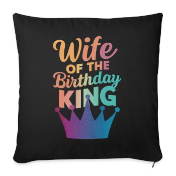 Femme Épouse Partenaire Famille Marié - Housse de coussin décorative 45 x 45 cm - noir - Devant