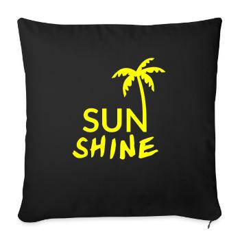 SUN SHINE - Sofakissenbezug 45 x 45 cm - Schwarz - Vorne