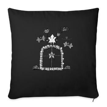 Magical Gate Magica - The of Orbis - Sofa pillowcase 17,3'' x 17,3'' (45 x 45 cm) - black - Front
