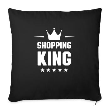 Shopping King - Sofa pillowcase 17,3'' x 17,3'' (45 x 45 cm) - black - Front