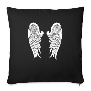 Angel Angel Wings Guardian Angel Wings - Sofa pillowcase 17,3'' x 17,3'' (45 x 45 cm) - black - Front