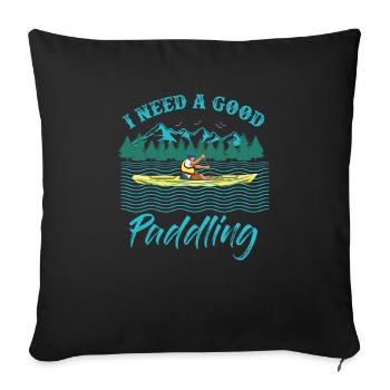 J'ai besoin d'un bon canot - Housse de coussin décorative 45 x 45 cm - noir - Devant