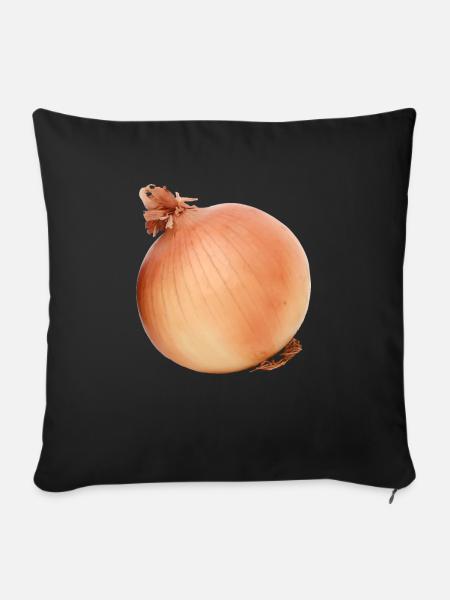 Zwiebel - Sofakissenbezug 45 x 45 cm - Schwarz