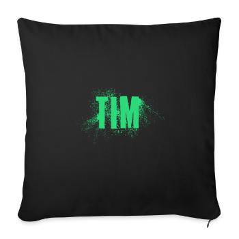 Tim - Sofakissenbezug 45 x 45 cm - Schwarz - Vorne