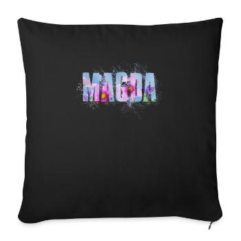 Magda - Housse de coussin décorative 45 x 45 cm - noir - Devant