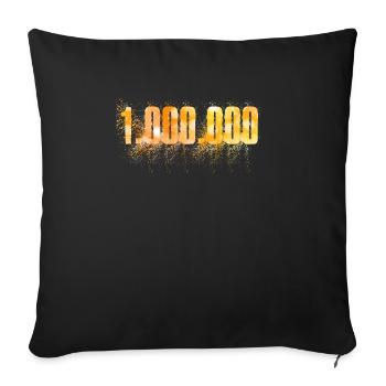 1.000.000 UN MILLION De Dollers Euro - Housse de coussin décorative 45 x 45 cm - noir - Devant