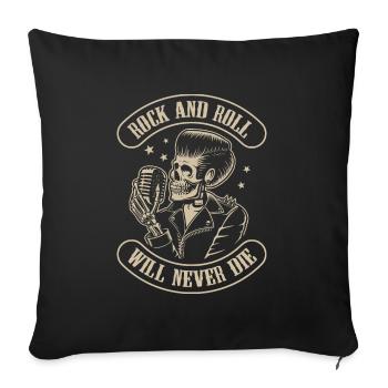 Rock n Roll - Rockabilly - Housse de coussin décorative 45 x 45 cm - noir - Devant