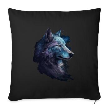 Wolf Scratch Marks Claws Wild Forest Animal Wolf's Head - Sofa pillowcase 17,3'' x 17,3'' (45 x 45 cm) - black - Front