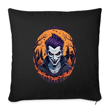 Gruseliges Halloween-partykostüm Vampir - Housse de coussin décorative 45 x 45 cm - noir - Devant