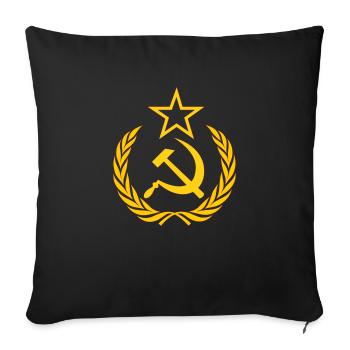 Soviet Union Communism USSR USSR Russia - Sofa pillowcase 17,3'' x 17,3'' (45 x 45 cm) - black - Front