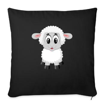 lamb - Sofa pillowcase 17,3'' x 17,3'' (45 x 45 cm) - black - Front