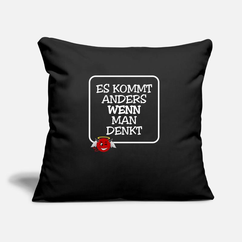 Anges Diables - C’est différent quand on pense Housse de coussin décorative 45 x 45 cm
