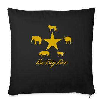 Safari South Africa - Sofa pillowcase 17,3'' x 17,3'' (45 x 45 cm) - black - Front