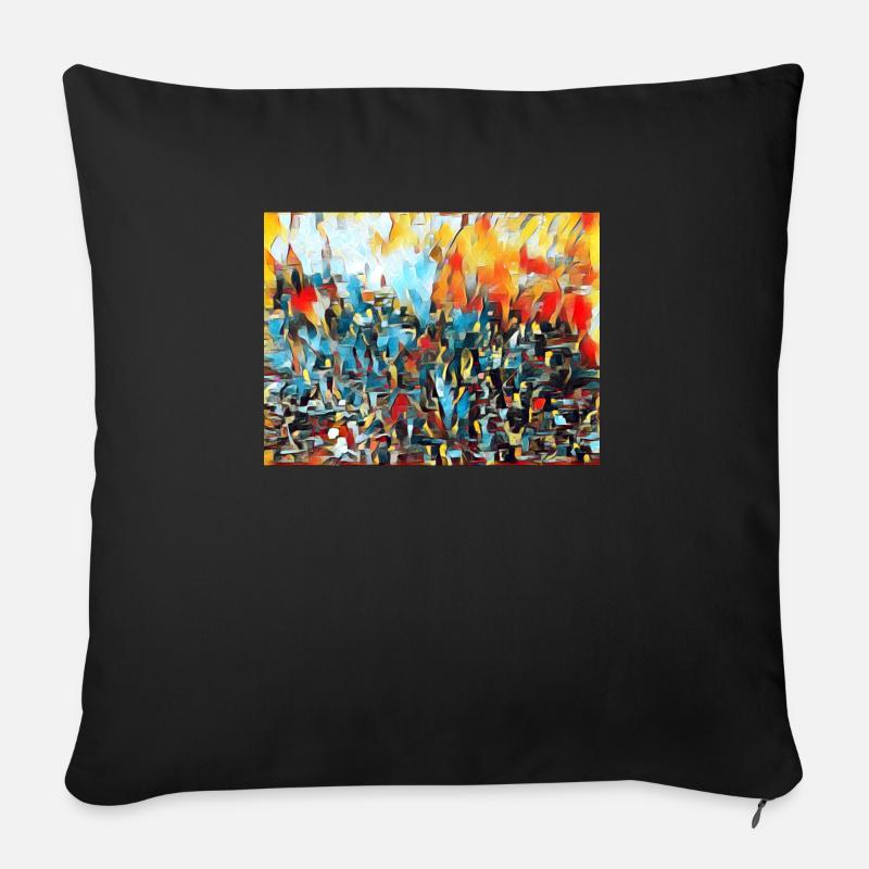Moderne Kunst - Sofakissenbezug 45 x 45 cm - Schwarz