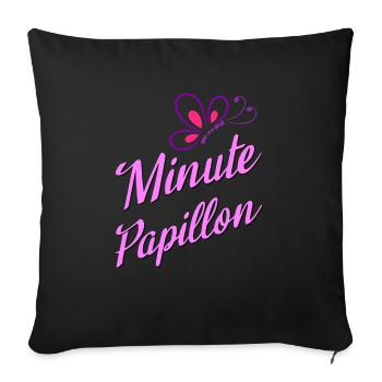 minute papillon - Housse de coussin décorative 45 x 45 cm - noir - Devant