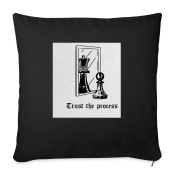 Trust the process - Sofakissenbezug 45 x 45 cm - Schwarz - Vorne