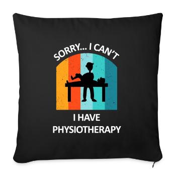Physical Therapist Humorous Gift Saying Funny - Sofa pillowcase 17,3'' x 17,3'' (45 x 45 cm) - black - Front